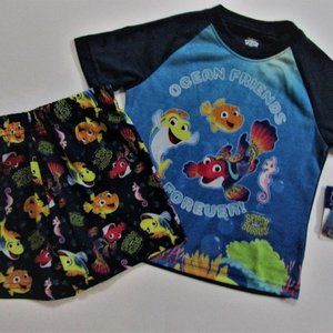 Jim Hensen Splash & Bubbles short pajama set 2T